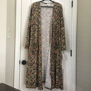 NWT LULAROE XL Sarah Duster Cardigan Floral Print
